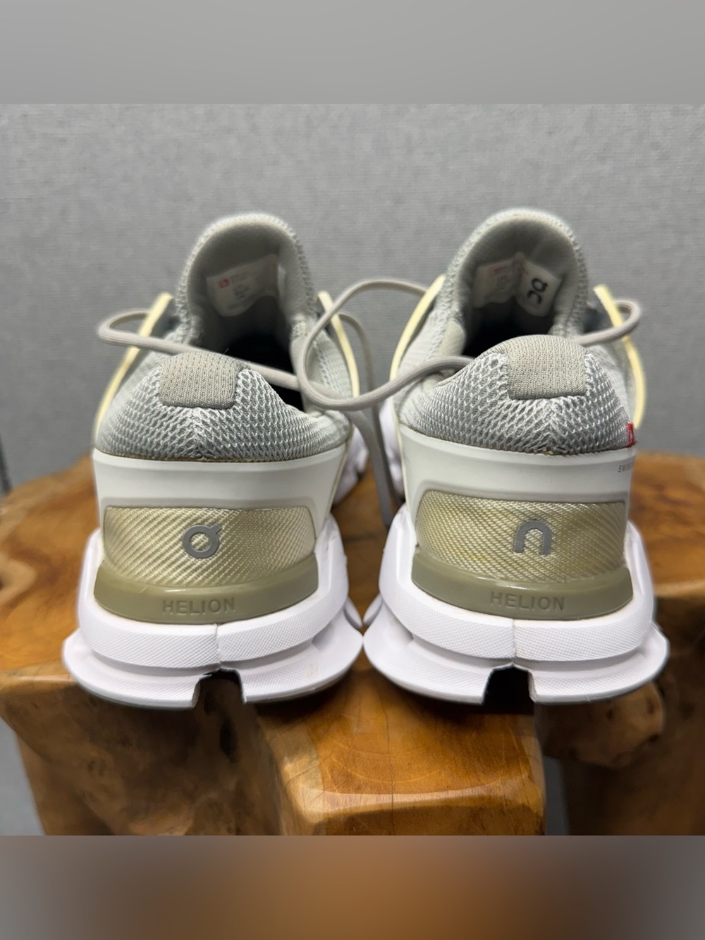 On Running Women's  Cloudnova Running Shoes in Light Gray and Cream - Picture 5 of 7